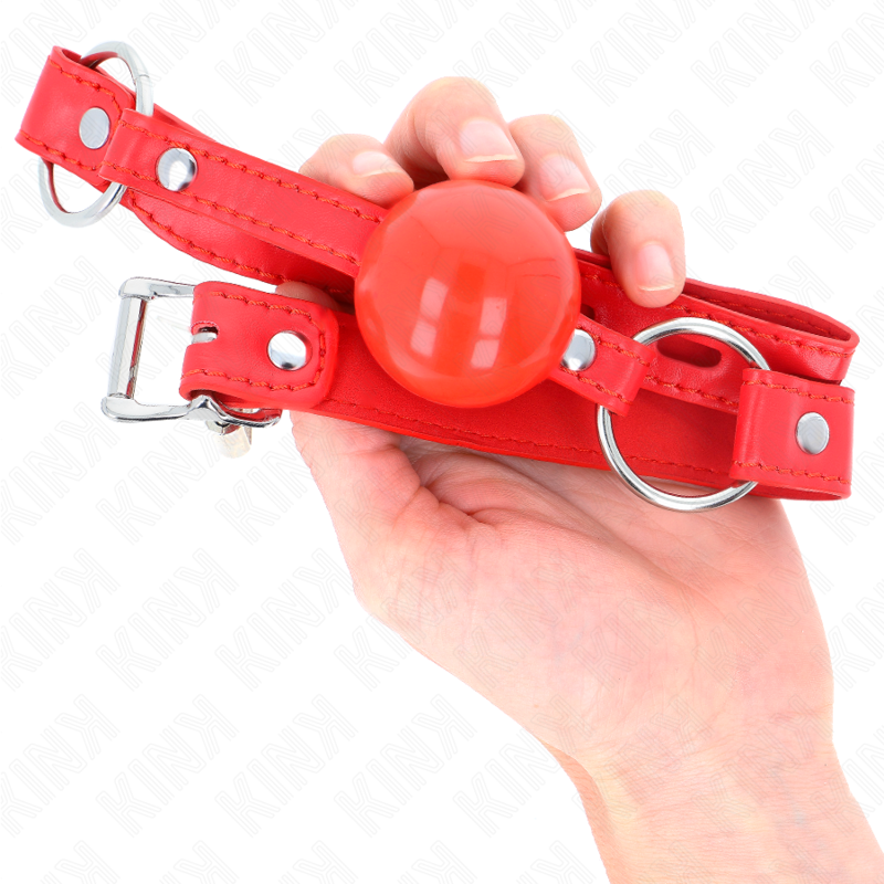 KINK - GAG A PALLINA 4 CM CON CINTURINO ROSSO 60 x 2 CM