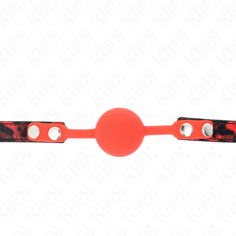KINK - MODELLO 2 SFERE IN SILICONE 4 CM GAG CON CHIUSURA A CHIAVE 60 x 2 CM
