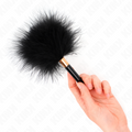 KINK - PLUMAS COSQUILLEADORAS DE METAL DORADO NEGRO 18 CM