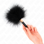 KINK - PLUMAS COSQUILLEADORAS DE METAL DORADO NEGRO 18 CM