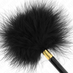 KINK - PLUMAS COSQUILLEADORAS DE METAL DORADO NEGRO 18 CM