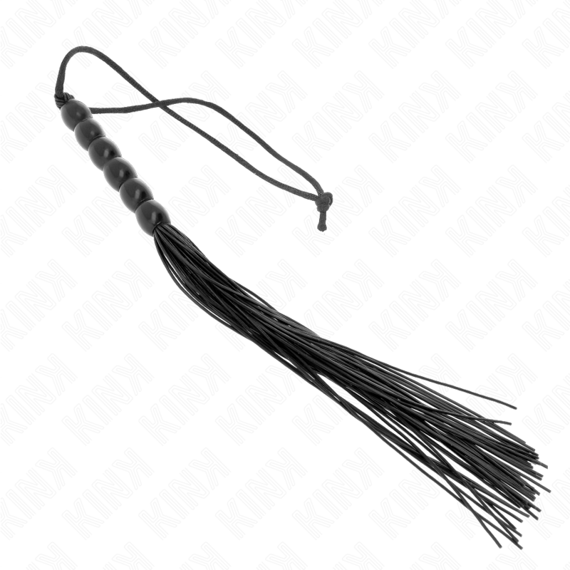 KINK - MINI FRUSTA IN SILICONE CON 6 SFERE NERE 26 CM