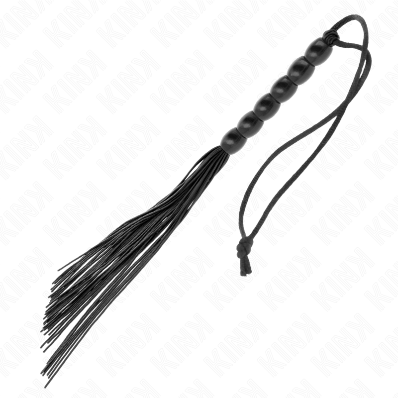 KINK - MINI FRUSTA IN SILICONE CON 6 SFERE NERE 26 CM