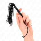 KINK - MINI FRUSTA IN SILICONE CON 6 SFERE NERE 26 CM