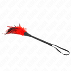 KINK - RED HORN SHAPED CHICKEN FEATHER TICKLE 36 CM