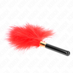 KINK - PLUMAS COSQUILLAS DE METAL ORO ROJO 18 CM