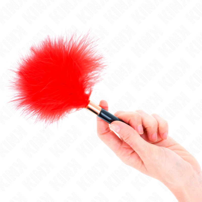 KINK - PLUMAS COSQUILLAS DE METAL ORO ROJO 18 CM
