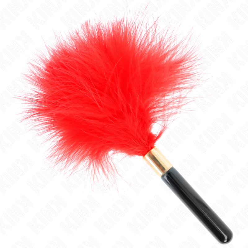 KINK - PLUMAS COSQUILLAS DE METAL ORO ROJO 18 CM