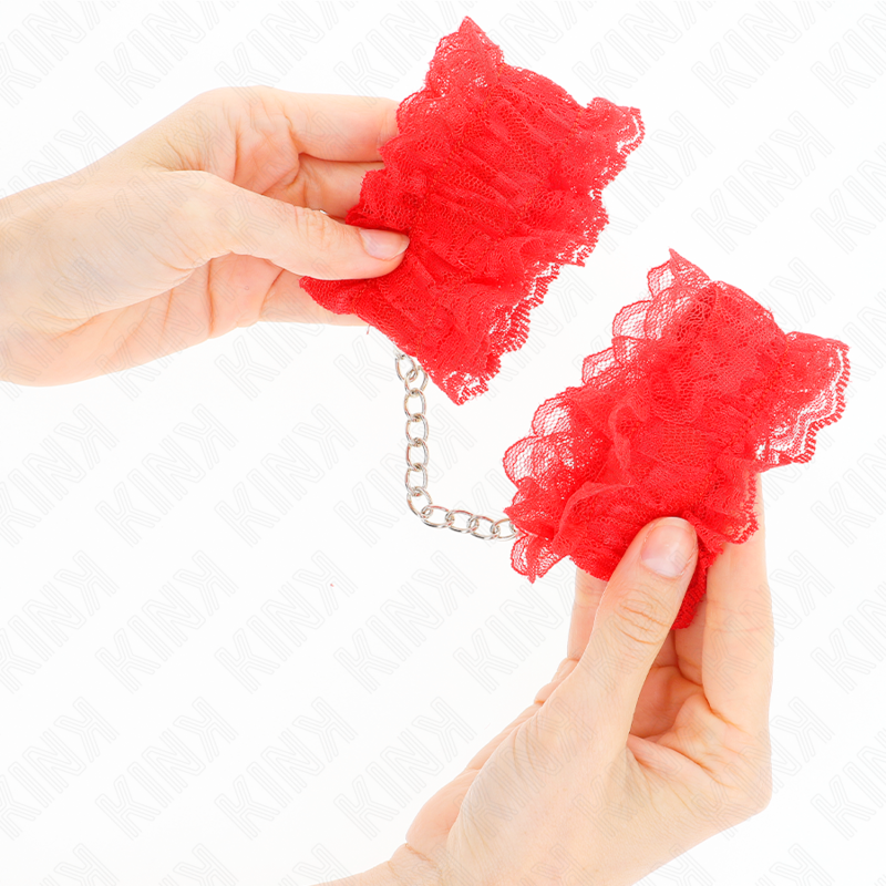 KINK - ATTES - POLSINI ELASTICI IN PIZZO ROSSO