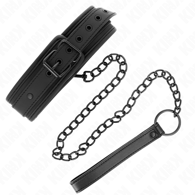 KINK - COLLAR DE BONDAGE DE NEOPRENO MODELO 1 CON CINTURÓN AJUSTABLE DE 78 CM, 37,5 X 49,5 CM