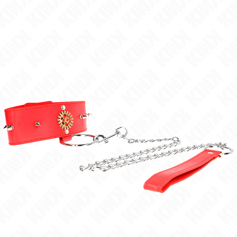 KINK - RED DIAMOND CHOKER WITH BELT 65 CM ADJUSTABLE 35-51 CM X 7 CM