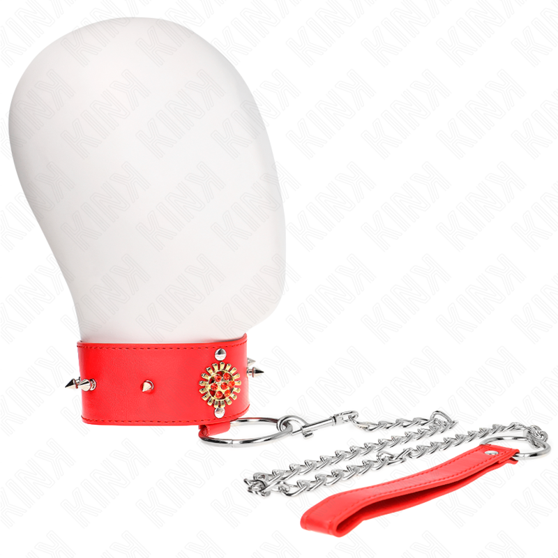 KINK - RED DIAMOND CHOKER WITH BELT 65 CM ADJUSTABLE 35-51 CM X 7 CM