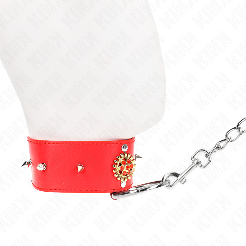 KINK - RED DIAMOND CHOKER WITH BELT 65 CM ADJUSTABLE 35-51 CM X 7 CM