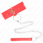 KINK - RED DIAMOND CHOKER WITH BELT 65 CM ADJUSTABLE 35-51 CM X 7 CM