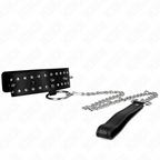 KINK - COLLAR CON CORREA DE 65 CM CON TACHUELAS PLATEADAS MODELO 1 AJUSTABLE 36-43 CM X 5 CM