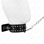 KINK - COLLAR CON CORREA DE 65 CM CON TACHUELAS PLATEADAS MODELO 1 AJUSTABLE 36-43 CM X 5 CM