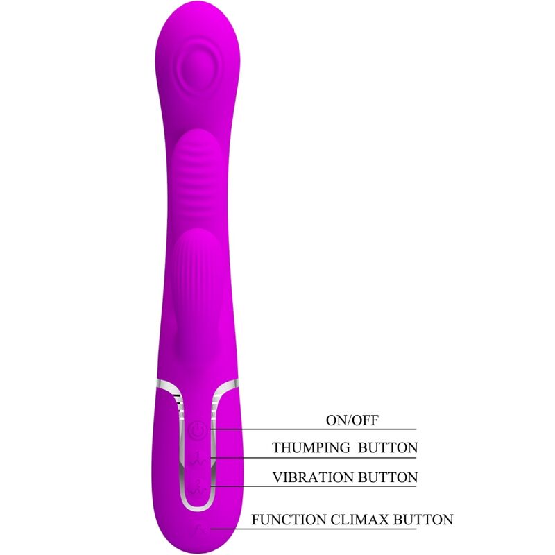 PRETTY LOVE - SHANIA TRIPLE CONIGLIO VIBRATORE MULTIFUNZIONE ROSA
