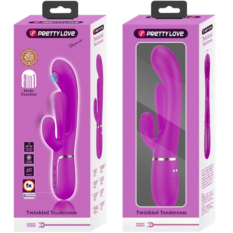PRETTY LOVE - SHANIA TRIPLE CONIGLIO VIBRATORE MULTIFUNZIONE ROSA