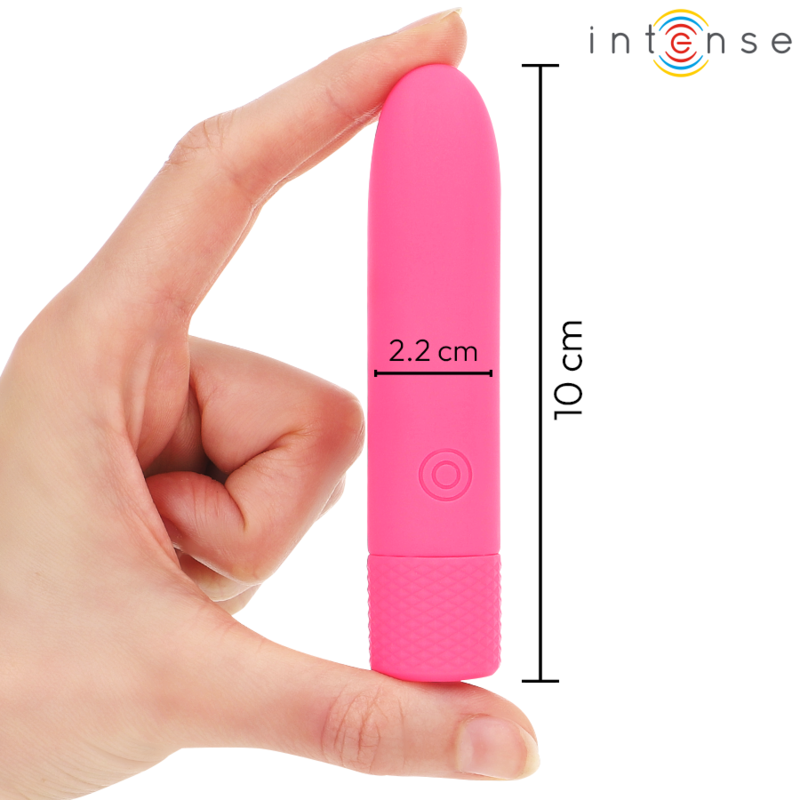 INTENSE - SYMONE BULLET RECHARGEABLE USB VIBRATOR 8 VIBRATIONS PINK 10 X 2.2 CM