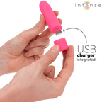 INTENSE - SYMONE BULLET RECHARGEABLE USB VIBRATOR 8 VIBRATIONS PINK 10 X 2.2 CM