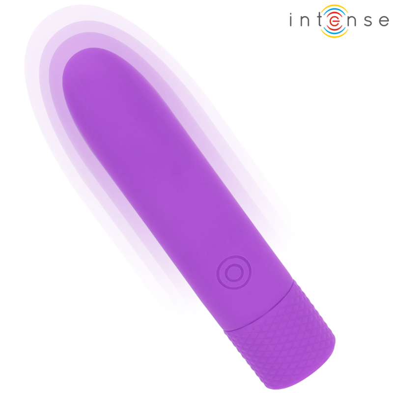 INTENSE - VIBRADOR TIPO BALA SYMONE VIBRANT RECARGABLE POR USB 8 VIBRACIONES VIOLETA 10 X 2,2 CM