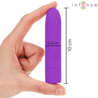 INTENSE - VIBRADOR TIPO BALA SYMONE VIBRANT RECARGABLE POR USB 8 VIBRACIONES VIOLETA 10 X 2,2 CM