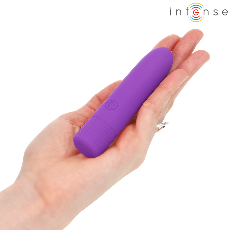 INTENSE - VIBRADOR TIPO BALA SYMONE VIBRANT RECARGABLE POR USB 8 VIBRACIONES VIOLETA 10 X 2,2 CM