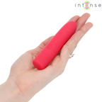 INTENSE - VIBRADOR TIPO BALA SYMONE RECARGABLE POR USB, 8 VIBRACIONES, ROJO, 10 X 2,2 CM