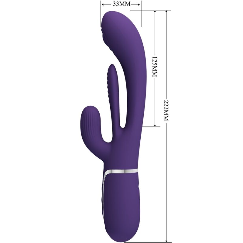 PRETTY LOVE - SHANIA VIBRADOR MULTIFUNCIÓN DE CONEJO TRIPLE VIOLETA