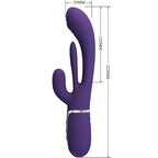 PRETTY LOVE - SHANIA VIBRADOR MULTIFUNCIÓN DE CONEJO TRIPLE VIOLETA