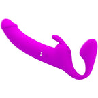 PRETTY LOVE - ZANINI STRAP-ON SIN TIRANTES 10 VIBRACIONES VIOLETA