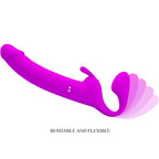 PRETTY LOVE - ZANINI STRAP-ON SIN TIRANTES 10 VIBRACIONES VIOLETA