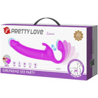 PRETTY LOVE - ZANINI STRAP-ON SIN TIRANTES 10 VIBRACIONES VIOLETA