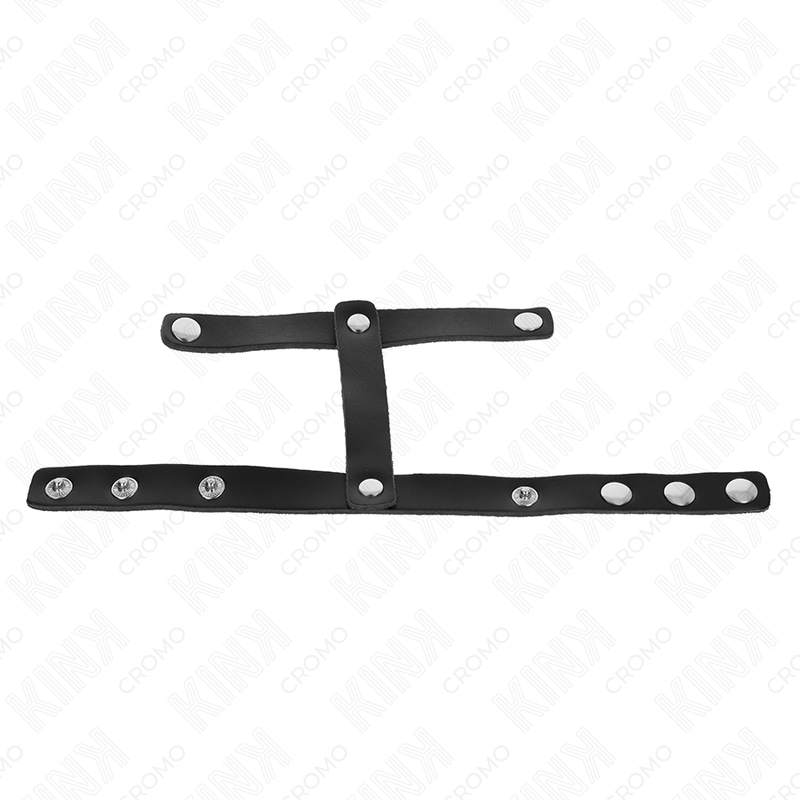 KINK - ADJUSTABLE LEATHER COCK RING AND BALL STRETCHER STRAP