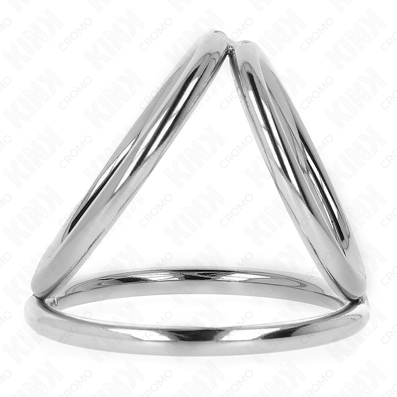 KINK - ANILLO PARA PENE DE METAL TRIPLE CROMO DE 3,2 CM A 4,5 CM