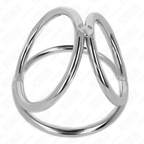 KINK - ANILLO PARA PENE DE METAL TRIPLE CROMO DE 3,2 CM A 4,5 CM