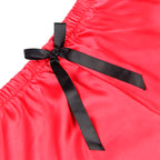 SUBBLIME - 953966 RELAXED SILK NIGHTDRESS + BLACK/RED LACE TROUSERS L/XL