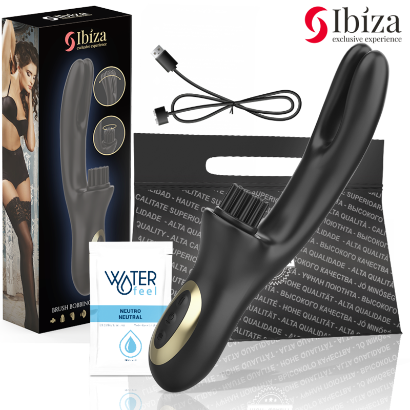 IBIZA - VIBRADOR CLITORIDIANO MULTICELULAR CON ESTIMULACIÓN TIPO RABBIT HI-TECH Y DOBLE ONDA