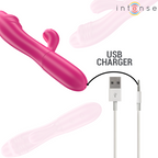 INTENSE - VIBRADOR FLEXIBLE IVY 10 VIBRACIONES CON LENGUA ESTIMULANTE ROSA