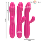 INTENSE - VIBRADOR FLEXIBLE IVY 10 VIBRACIONES CON LENGUA ESTIMULANTE ROSA