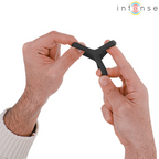 INTENSE - ANILLO PENEANO DOBLE DE SILICONA CARSON NEGRO MODELO 4