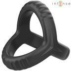 INTENSE - ANILLO PENEANO DOBLE DE SILICONA CARSON NEGRO MODELO 4