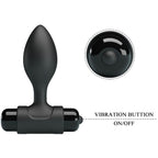 PRETTY LOVE - VIBRA BUTT 10 VIBRACIONES TAPÓN ANAL NEGRO