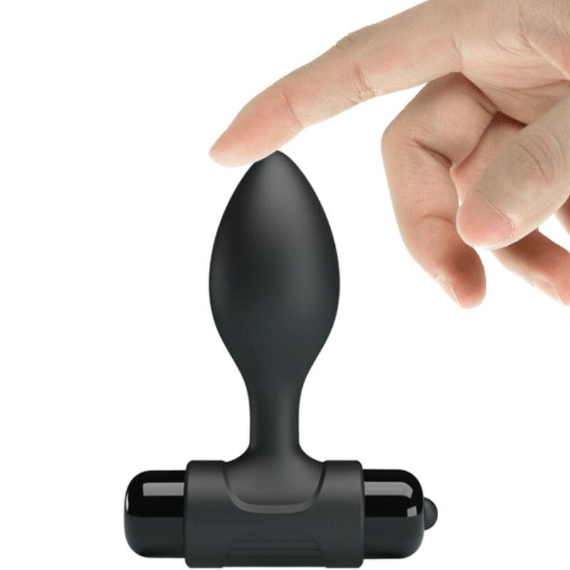 PRETTY LOVE - VIBRA BUTT 10 VIBRACIONES TAPÓN ANAL NEGRO