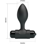 PRETTY LOVE - VIBRA BUTT 10 VIBRACIONES TAPÓN ANAL NEGRO