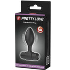 PRETTY LOVE - VIBRA BUTT 10 VIBRACIONES TAPÓN ANAL NEGRO