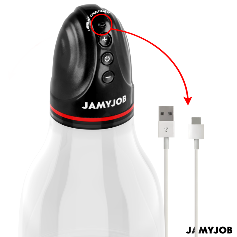 JAMYJOB - BOMBA DE TESTÍCULOS AUTOMÁTICA XPAND LITE, 3 NIVELES DE SUCCIÓN, GRIS