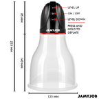 JAMYJOB - BOMBA DE TESTÍCULOS AUTOMÁTICA XPAND LITE, 3 NIVELES DE SUCCIÓN, GRIS