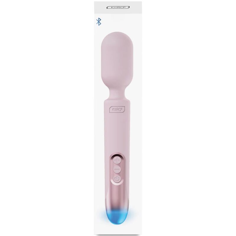KIIROO - PROWAND VIBRADOR TIPO VARITA CON CONTROL REMOTO + APLICACIÓN GRATUITA ROSA