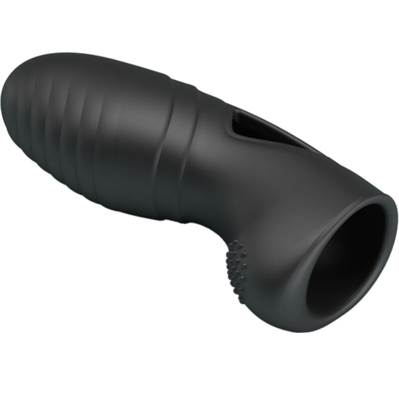 PRETTY LOVE - ALAN VIBRADOR DE DEDOS DE SILICONA NEGRO